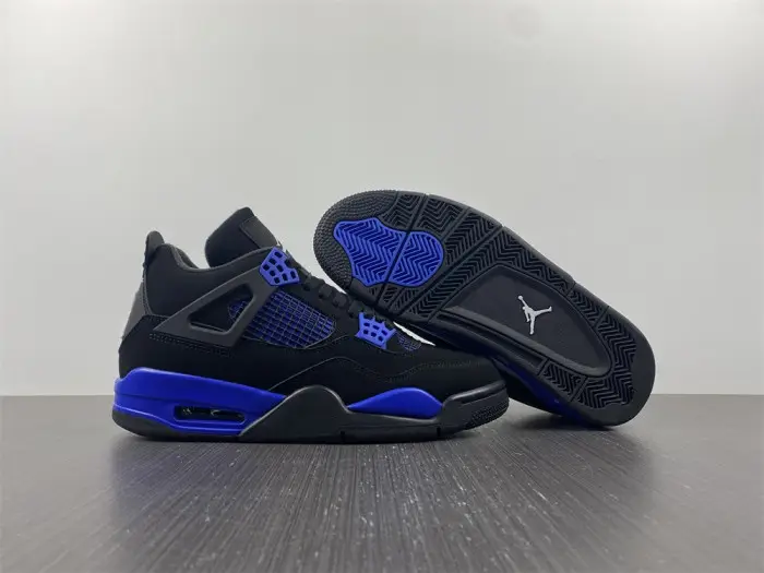 AIR JORDAN 4 BLACK AND BULE 