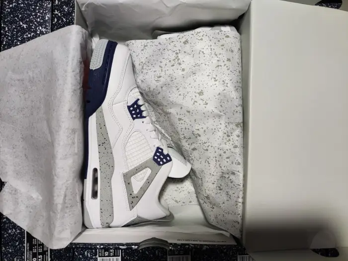 Jordan 4 Retro White Midnight Navy-DH6927-140 