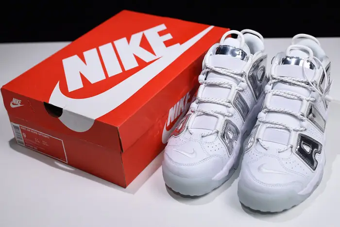 Nike Air More Uptempo White Chrome Blue Tint 