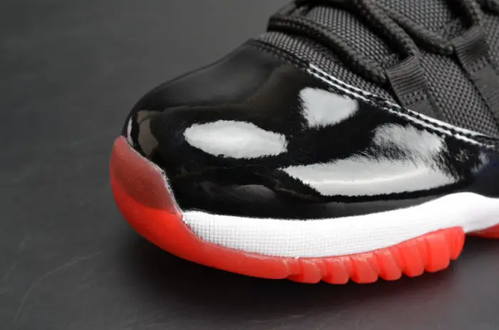 AIR JORDAN 11 RETRO LOW "BRED" BLACK  RED mens 