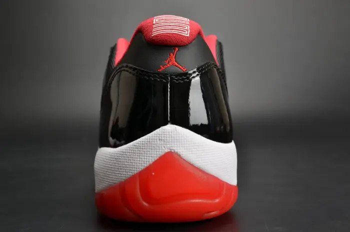 AIR JORDAN 11 RETRO LOW "BRED" BLACK  RED mens 