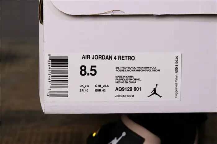 Air Jordan 4 Retro  Silt Red Black 