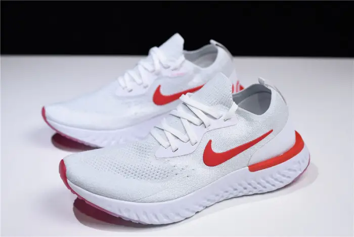 nike epic react flyknit white red DDDDF2118