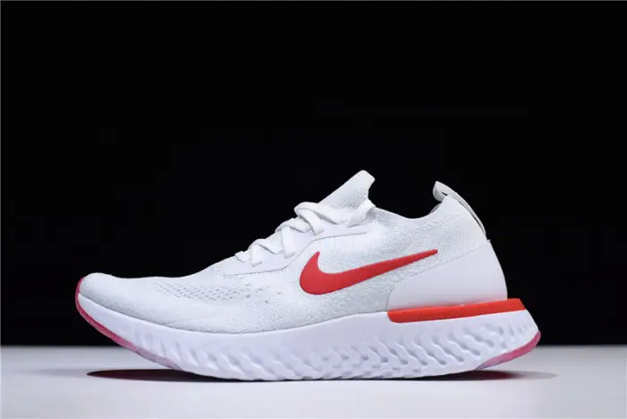 nike epic react flyknit white red DDDDF2118