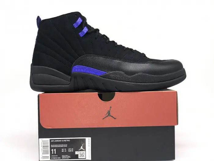 Air Jordan 12 Black Dark Concord ADB406