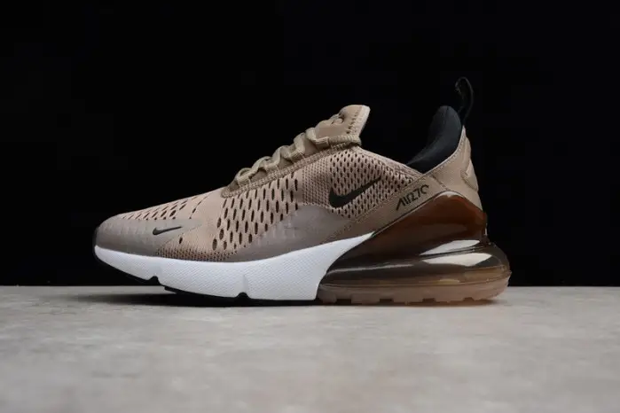 NIKE mens Air Max 270 “Sepia Stone” Black/ Summit White 