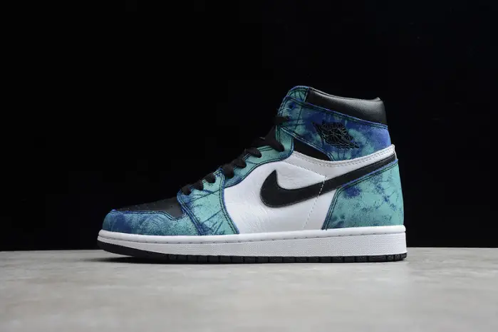 Air Jordan 1 Tie-Dye white black aurora green
