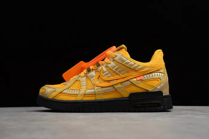 O-W x Nike Air Rubber Dunk “University Gold DAC137