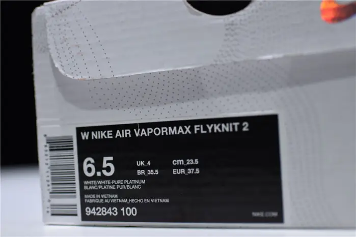 Nike Mens Air VaporMax Flyknit 2.0 Triple White 
