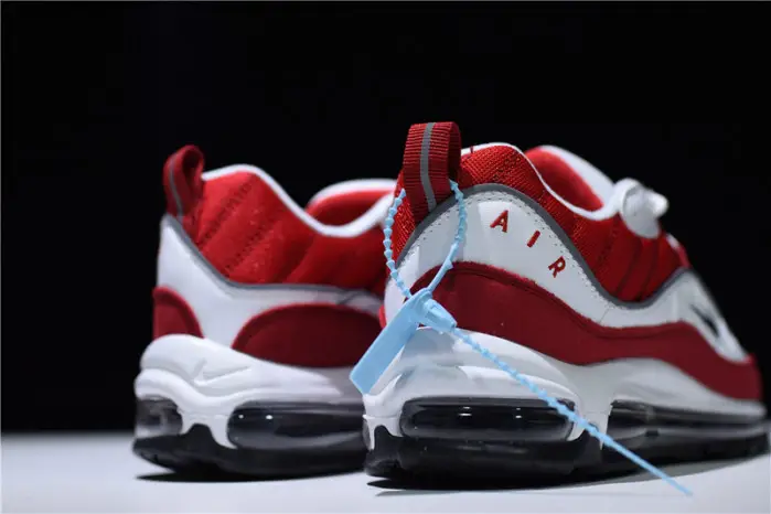 Nike mens Air Max 98 “Gym Red” White Black-Gym 