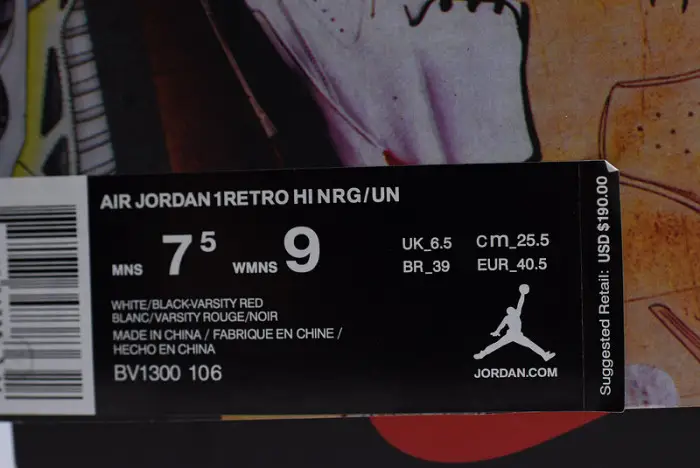 Air Jordan 1 Retro Hi Nrg un Union X 