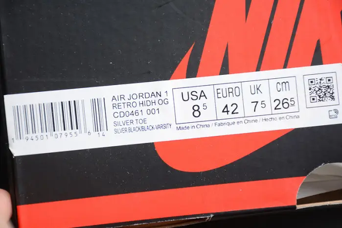 Air Jordan 1 Silver Toe 