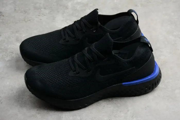 NIKE EPIC REACT FLYKNIT BLACK RACER BLUE 