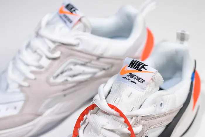 O-W  x nike M2K tekno White, Black & Team Orange 
