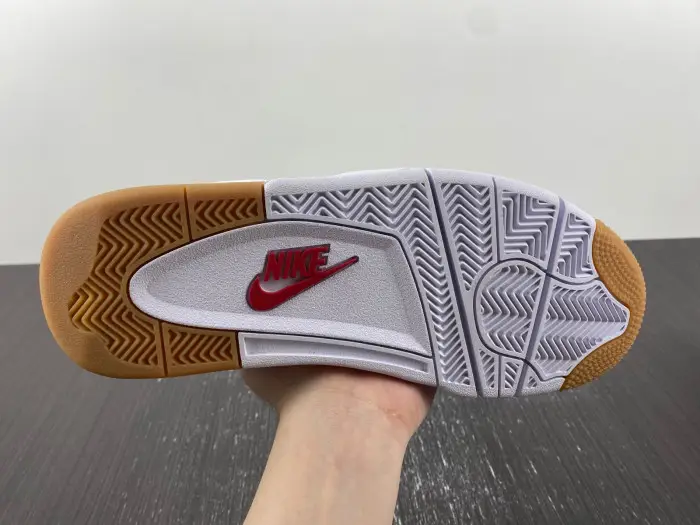Nike SB x Air Jordan 4 white and orange-DR5415-108 