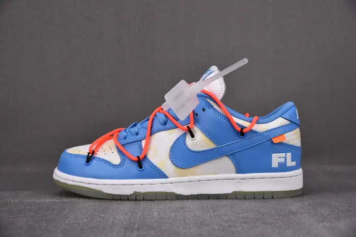 O-W  x Nike Dunk Low  White Blue AEA89