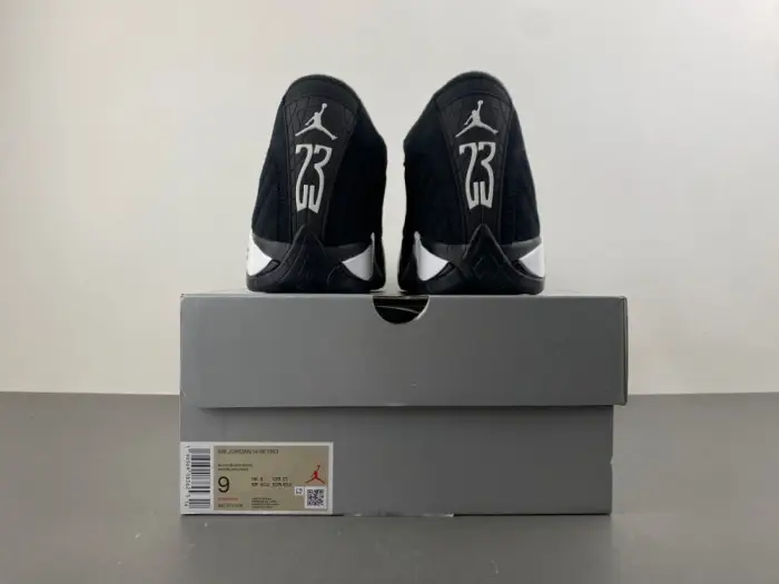 Jordan 14 Retro Black White-487471-016  DDDA568