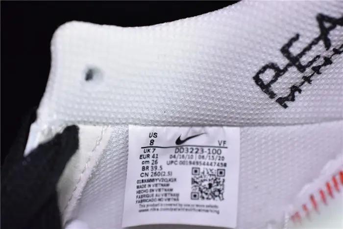 PEACEMINUSONE Nike Air Force 1 White Black 