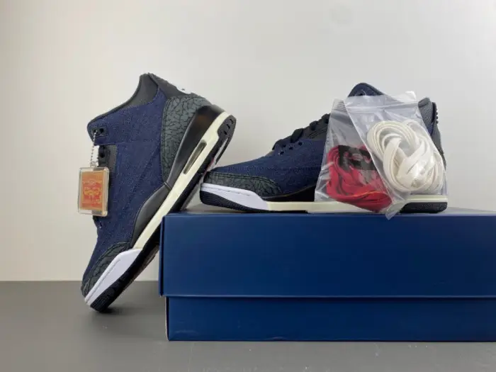 Air Jordan 3 x Levi's Indigo and Gym Red-IH7959-400 