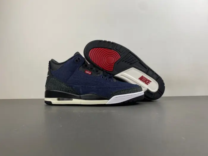 Air Jordan 3 x Levi's Indigo and Gym Red-IH7959-400 