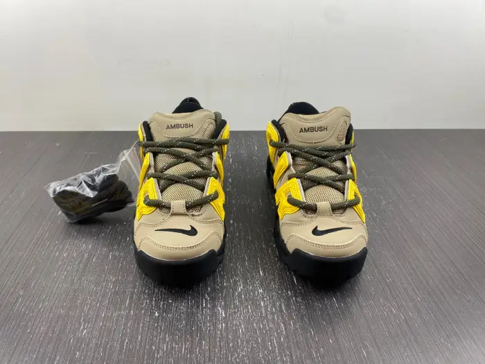 Nike Air More Uptempo Low AMBUSH Vivid Sulfur Limestone-FB1299-200 