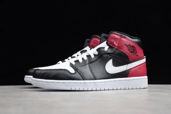 Air Jordan 1 Mid black noble red 
