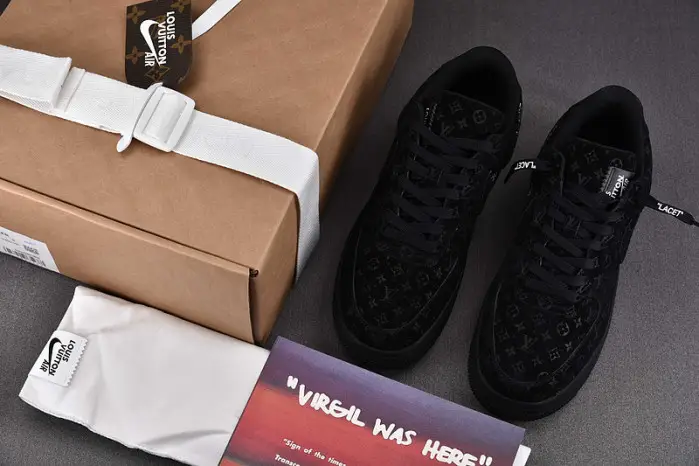 Louis Vuitton Nike Air Force 1 Low By Virgil Abloh Black 