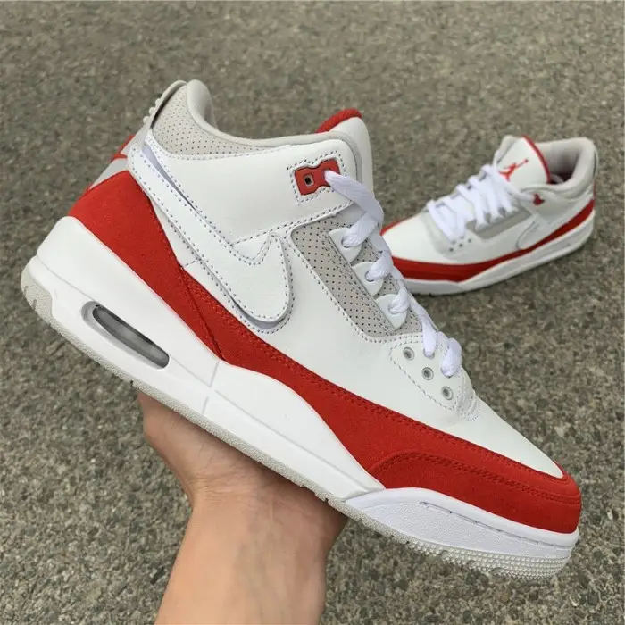 Jordan 3 Retro Tinker White University Red 