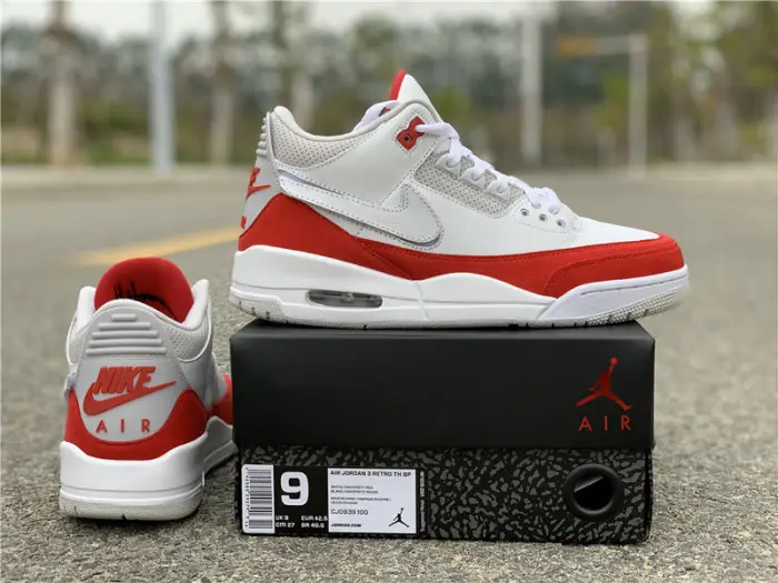 Jordan 3 Retro Tinker White University Red 