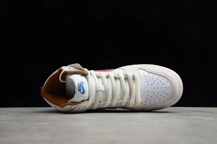 NIKE SB DUNK HIGH SAIL BRIGHT CRIMSON 