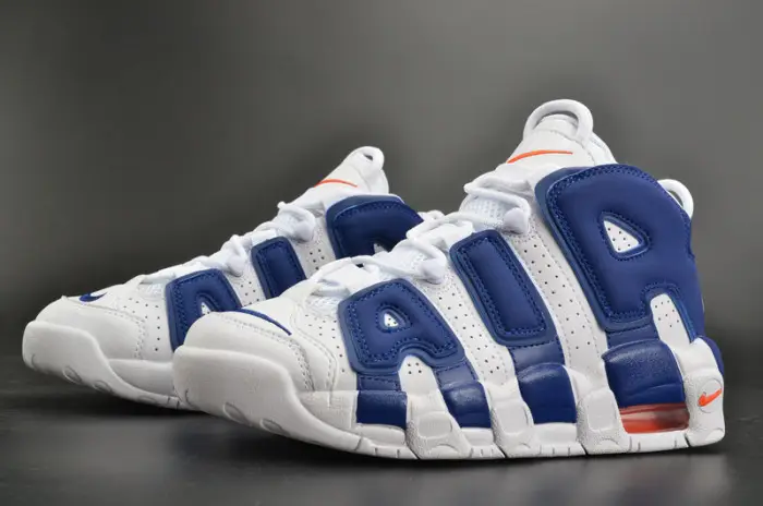 Nike Air More Uptempo “Knicks” White Deep Royal Blue womens 