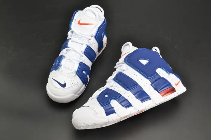 Nike Air More Uptempo “Knicks” White Deep Royal Blue womens 