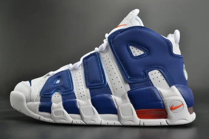 Nike Air More Uptempo “Knicks” White/Deep Royal Blue womens ECC1248