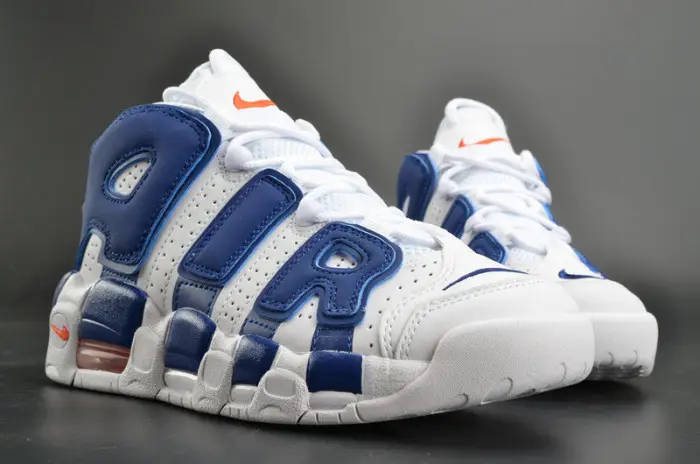 Nike Air More Uptempo “Knicks” White/Deep Royal Blue womens ECC1248
