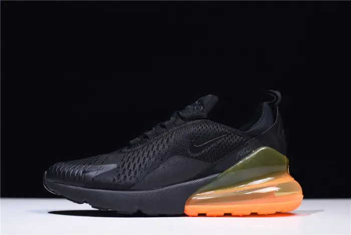 NIKE mens AIR MAX 270 “Tonal Orange” black 