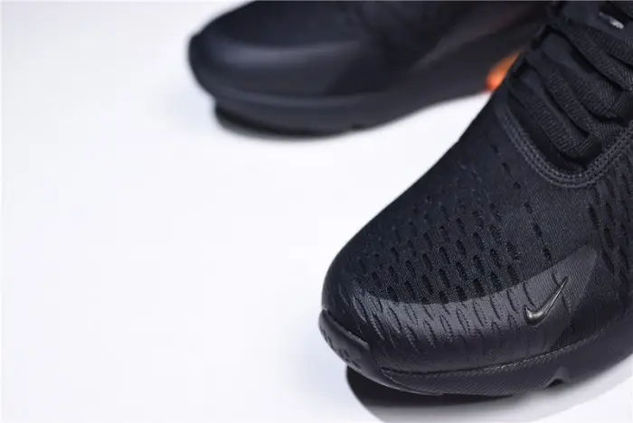 NIKE mens AIR MAX 270 “Tonal Orange” black 