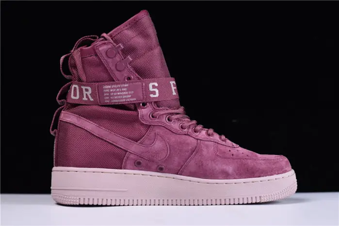 NIKE SF AIR FORCE 1 ONE FIF VINTAGE WINE PARTICLE ROSE AJ1700-600 