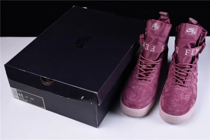 NIKE SF AIR FORCE 1 ONE FIF VINTAGE WINE PARTICLE ROSE AJ1700-600 