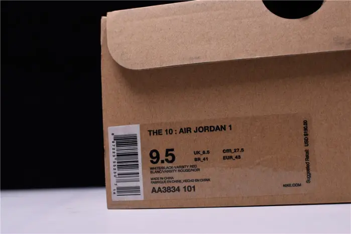 O-W  Air Jordan 1 Retro Chicago The Ten 