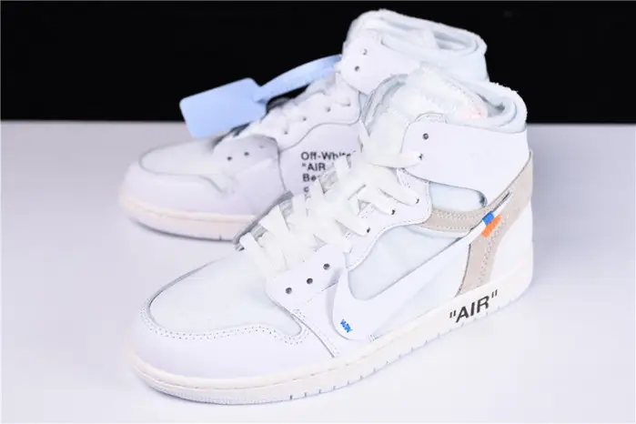 O-W  Air Jordan 1 Retro High White ECBAC865