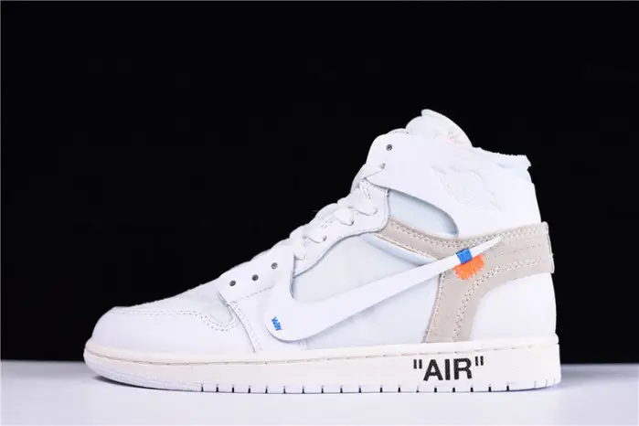 O-W  Air Jordan 1 Retro High White ECBAC865
