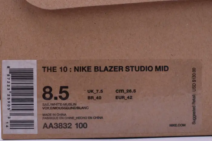O-W  x Nike Blazer MID THE TEN 10 Virgil Abloh AA3832-100  EEDC1546