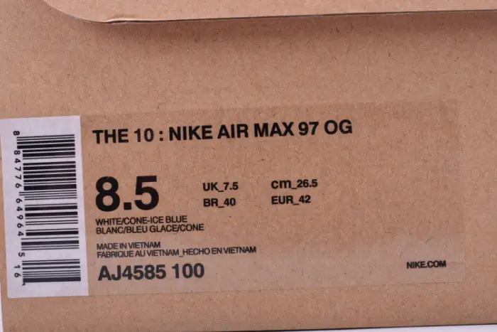 Air Max 97 The Ten White Cone Ice Blue 