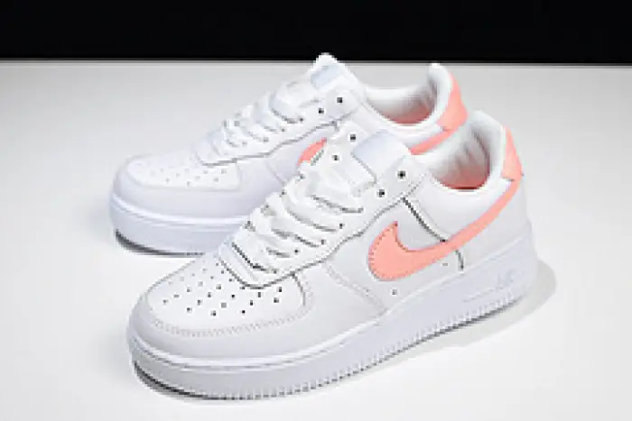 Nike womens Air Force 1 Low white pink ADECE674