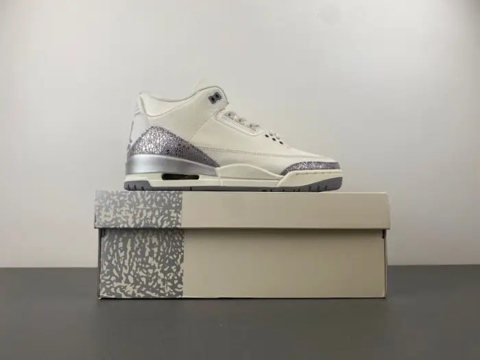 Air Jordan 3 “Sail Metallic Silver-CK9246-100 