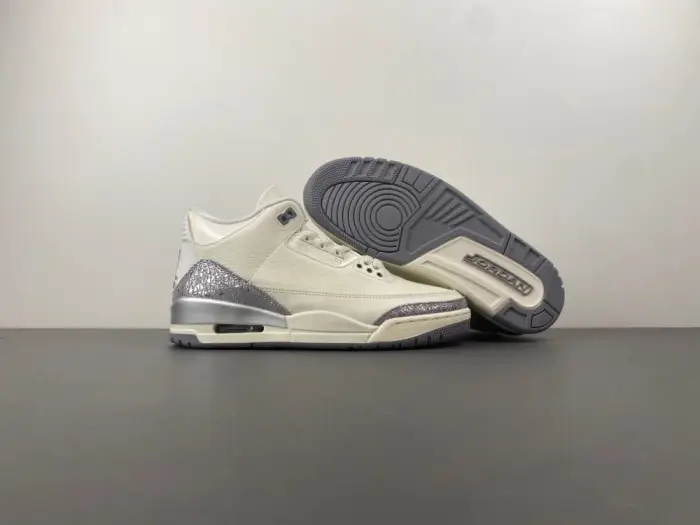 Air Jordan 3 “Sail Metallic Silver-CK9246-100 