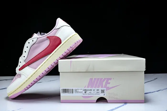 Air Jordan 1 Retro Low OG SP Travis Scott Shy Pink -IQ7604-101 
