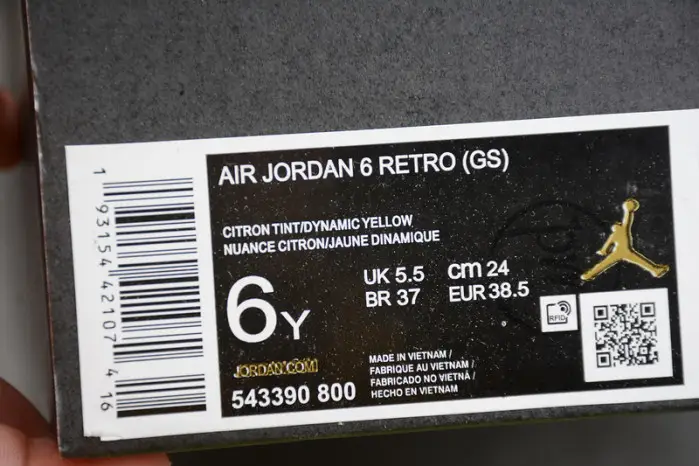Air Jordan 6 retro dynamic yellow floral (GS) CBB423