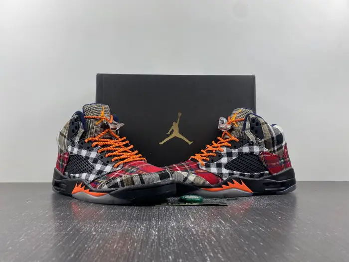 Jordan 5 Retro Plaid (GS)-FD4814-008 