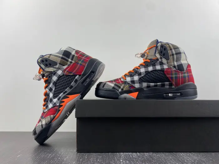 Jordan 5 Retro Plaid (GS)-FD4814-008 